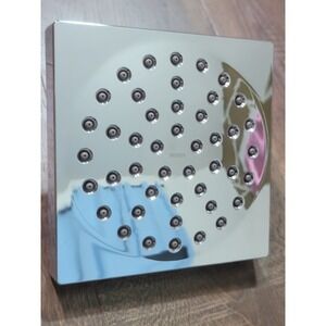 Moen‎ Square Chrome Rain Shower Head 8 Inch Wide 2.5 GPM Flow Rate